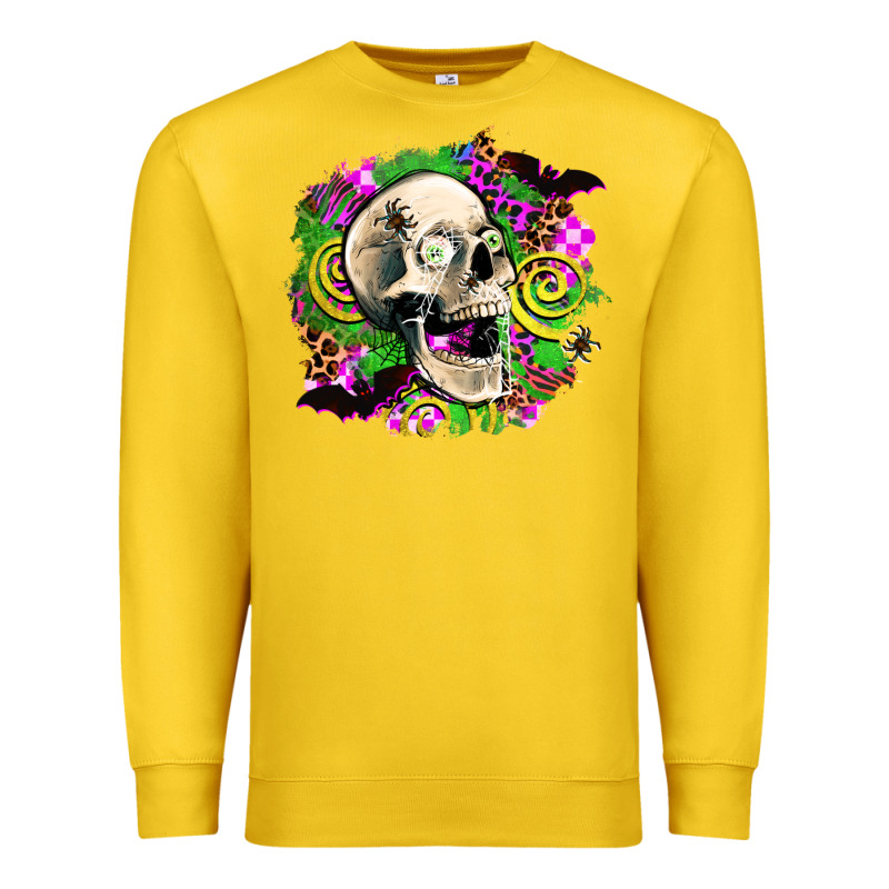 Halloween Skull Premium Sweatshirt by AdoDesignShop | Teevron