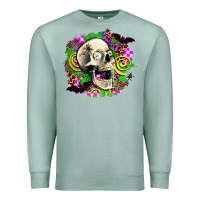 Seafoam halloween skull Premium Sweatshirt - AdoDesignShop