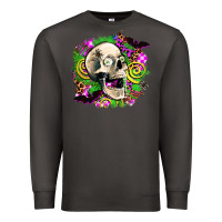 Smoke halloween skull Premium Sweatshirt - AdoDesignShop