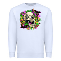 White halloween skull Premium Sweatshirt - AdoDesignShop