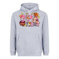Heather Grey trıck or treat Heavyweight Hoodie - AdoDesignShop