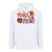 White trıck or treat Heavyweight Hoodie - AdoDesignShop