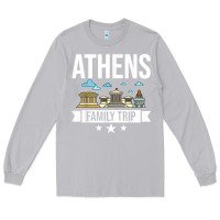Moon Dust Athens Greece City Trip Skyline Map Travel Long Sleeve Tee - maiPhamDesign