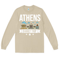Mushroom Athens Greece City Trip Skyline Map Travel Long Sleeve Tee - maiPhamDesign