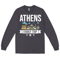 Smoke Athens Greece City Trip Skyline Map Travel Long Sleeve Tee - maiPhamDesign