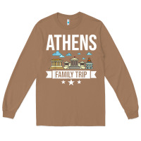 Toasted Coconut Athens Greece City Trip Skyline Map Travel Long Sleeve Tee - maiPhamDesign