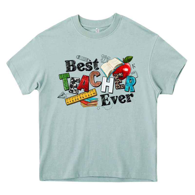 Best Teacher Ever Heavy Core Tee by NancyCooperArtShop | Teevron