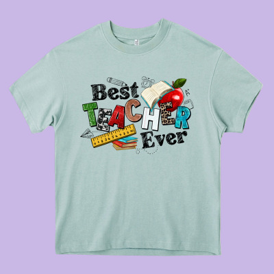 Best Teacher Ever Heavy Core Tee Designed By Nancycooperartshop