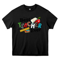 Black best teacher ever Heavy Core Tee - NancyCooperArtShop