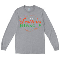 Heather Grey Seinfeld It's A Festivus Miracle Long Sleeve Tee - maiPhamDesign