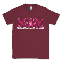 Burgundy cancer ribbon with daisy Classic Tee - TumblerDesignByShophia