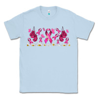 Dusty Blue cancer ribbon with daisy Classic Tee - TumblerDesignByShophia