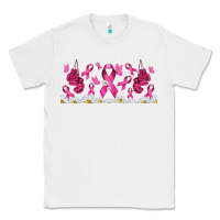 White cancer ribbon with daisy Classic Tee - TumblerDesignByShophia