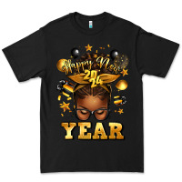 Black happy new year afro messy bun Premium Tee - texasbilliewilder