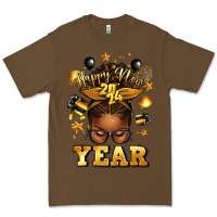 Cacao happy new year afro messy bun Premium Tee - texasbilliewilder