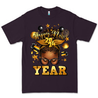 Plum happy new year afro messy bun Premium Tee - texasbilliewilder