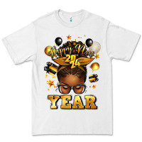 White happy new year afro messy bun Premium Tee - texasbilliewilder