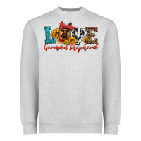 Heather Grey love german shepherd Heavyweight Sweatshirt - Artiststas