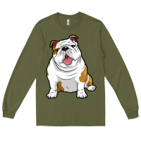Army Green ENGLISH BULLDOGS Awesome Funny Bulldog Pups Dogs Long Sleeve Tee - maiPhamDesign