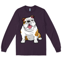 Plum ENGLISH BULLDOGS Awesome Funny Bulldog Pups Dogs Long Sleeve Tee - maiPhamDesign