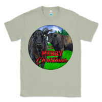 Matcha Black Angus Cattle and Bull Merry Christmas Classic Tee - RanaPortraitStore