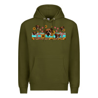 Army Green western boxer dogs Premium Hoodie - Jasminsmagicworld