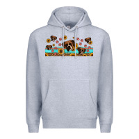 Heather Grey western boxer dogs Premium Hoodie - Jasminsmagicworld
