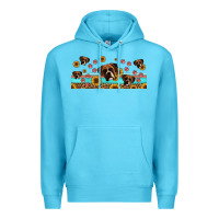 Ocean Blue western boxer dogs Premium Hoodie - Jasminsmagicworld