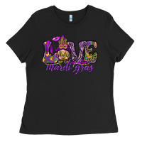 Black Love Mardi Gras with gnome Ladies Tee - HowdyJamesFarm