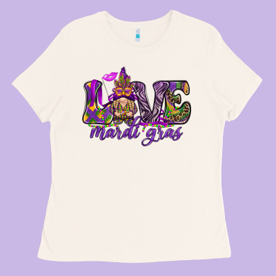 Love Mardi Gras With Gnome Ladies Tee Designed By Howdyjamesfarm