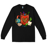 Black teacher crayons coffee mug Long Sleeve Tee - FaDigitalArtStudio