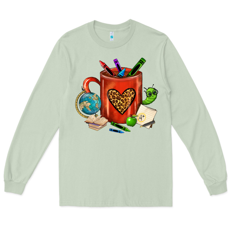 Teacher Crayons Coffee Mug Long Sleeve Tee by FaDigitalArtStudio | Teevron