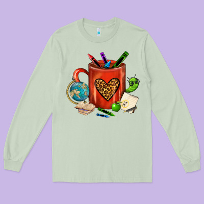Teacher Crayons Coffee Mug Long Sleeve Tee Designed By Fadigitalartstudio