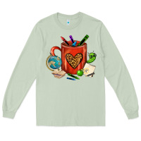Matcha teacher crayons coffee mug Long Sleeve Tee - FaDigitalArtStudio