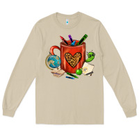 Mushroom teacher crayons coffee mug Long Sleeve Tee - FaDigitalArtStudio