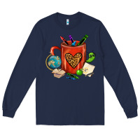 Navy teacher crayons coffee mug Long Sleeve Tee - FaDigitalArtStudio