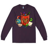 Plum teacher crayons coffee mug Long Sleeve Tee - FaDigitalArtStudio