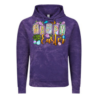 Cloud Purple Happy Easter Vintage Hoodie - OliviaCreatesArt