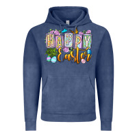 Vintage Denim Happy Easter Vintage Hoodie - OliviaCreatesArt