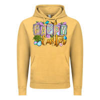 Vintage Mustard Happy Easter Vintage Hoodie - OliviaCreatesArt