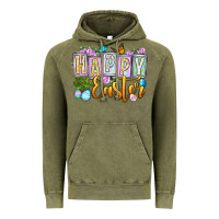 Vintage Olive Happy Easter Vintage Hoodie - OliviaCreatesArt