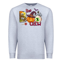 Heather Grey the boo crew Premium Sweatshirt - AdoDesignShop