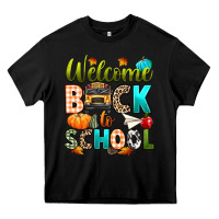 Black welcome back to school fall Heavy Core Tee - texasbilliewilder
