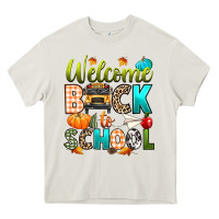 Cream welcome back to school fall Heavy Core Tee - texasbilliewilder
