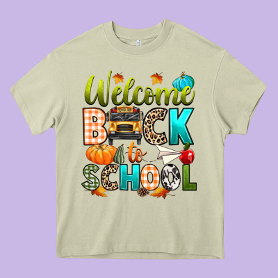 Welcome Back To School Fall Heavy Core Tee Designed By Texasbilliewilder