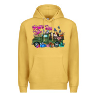 Antique Gold happy easter day truck Premium Hoodie - CowhideDigitalArt