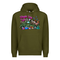 Army Green happy easter day truck Premium Hoodie - CowhideDigitalArt