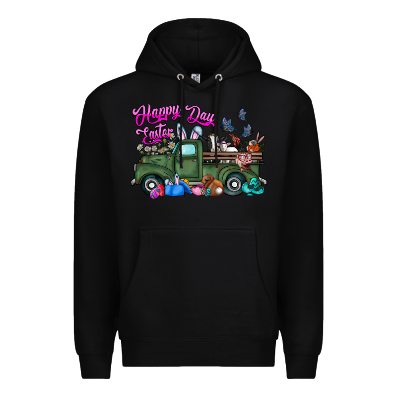 Happy Easter Day Truck Premium Hoodie by CowhideDigitalArt | Teevron
