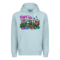 Blue Mist happy easter day truck Premium Hoodie - CowhideDigitalArt