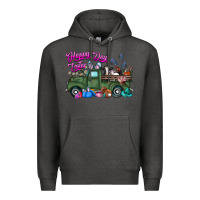 Charcoal Heather happy easter day truck Premium Hoodie - CowhideDigitalArt